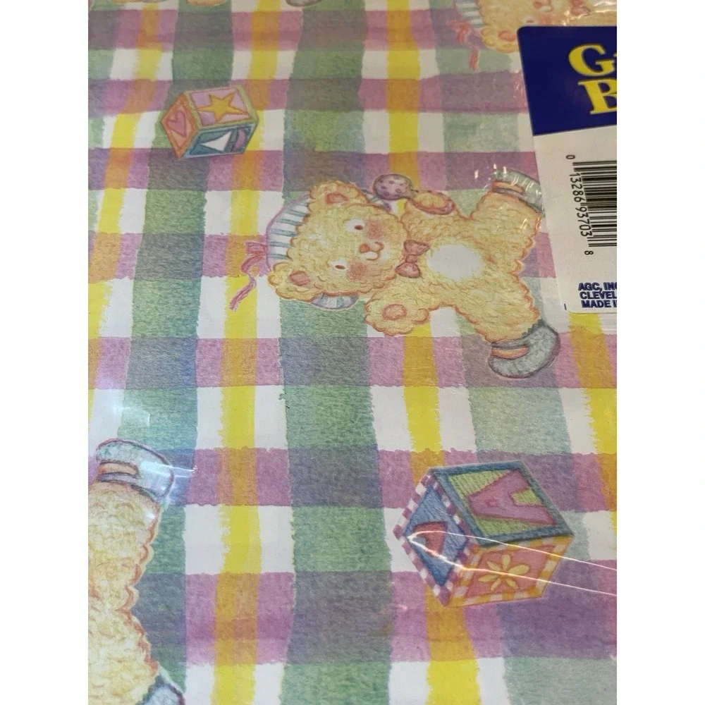 New Vintage Artfaire Teddy Bears Baby Kids Gift Wrapping Paper‎ New Old Stock